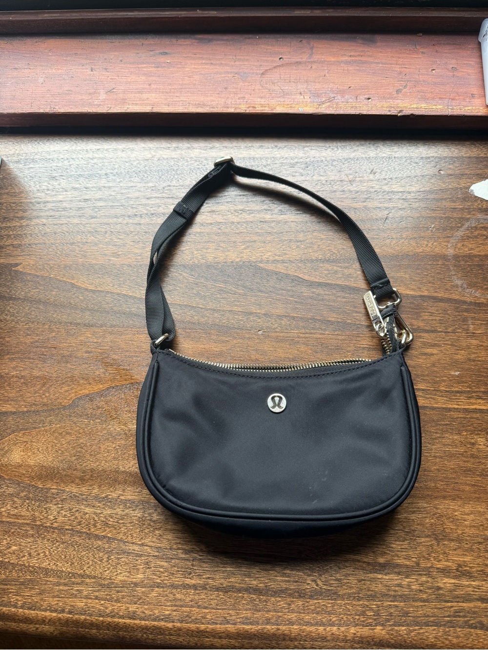 lululemon athletica Black Mini Shoulder Bag with Adjustable Strap